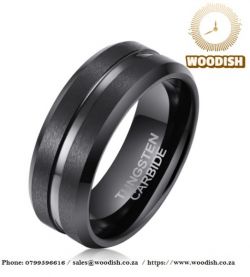 Men&#039;s Matte Black Tungsten Ring for Men in South Africa