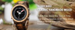 Wooden Metalic Watch for Men P19-1