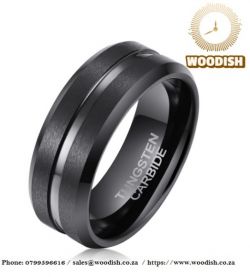 Men's Matte Black Tungsten Ring for Men in South Africa