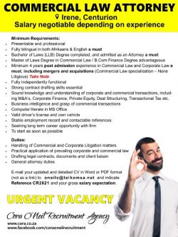 Irene, Centurion: COMMERCIAL LAW ATTORNEY 