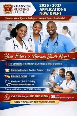 Late Applications Now Open at Khanyisa Nursing College
