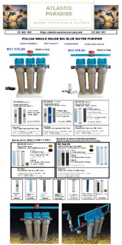 BIG BLUE WHOLE HOUSE PURIFIER ( MADE IN ITALY )