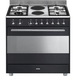  Smeg 90cm Anthracite Concert Cooker &amp; Multifunction Oven - SSA92MAA9